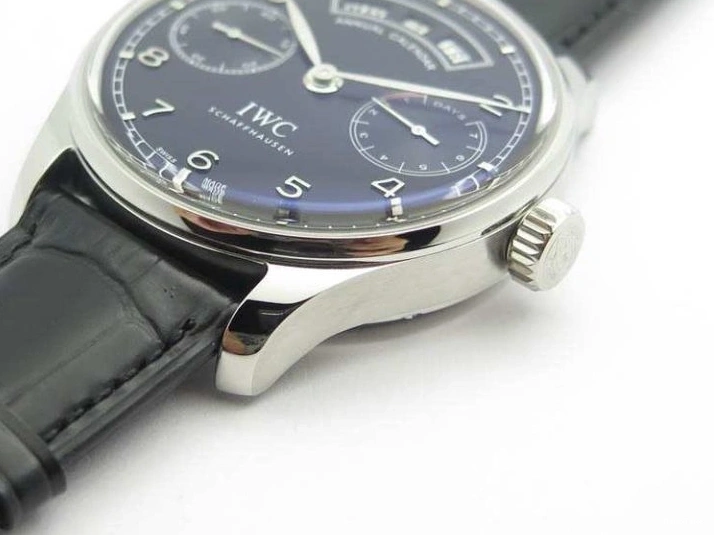 MIROTIME 0328 Portuguese Real PR Real Annual Calendar IW5035 YLF 1:1 Best Edition Black Dial On Leather Strap A Soft 7240